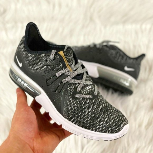 Nike Shoes - Nike Air Max Sequent 3 Low Womens Running Shoes Black/Gray 908993-011 NEW Sz 6.5